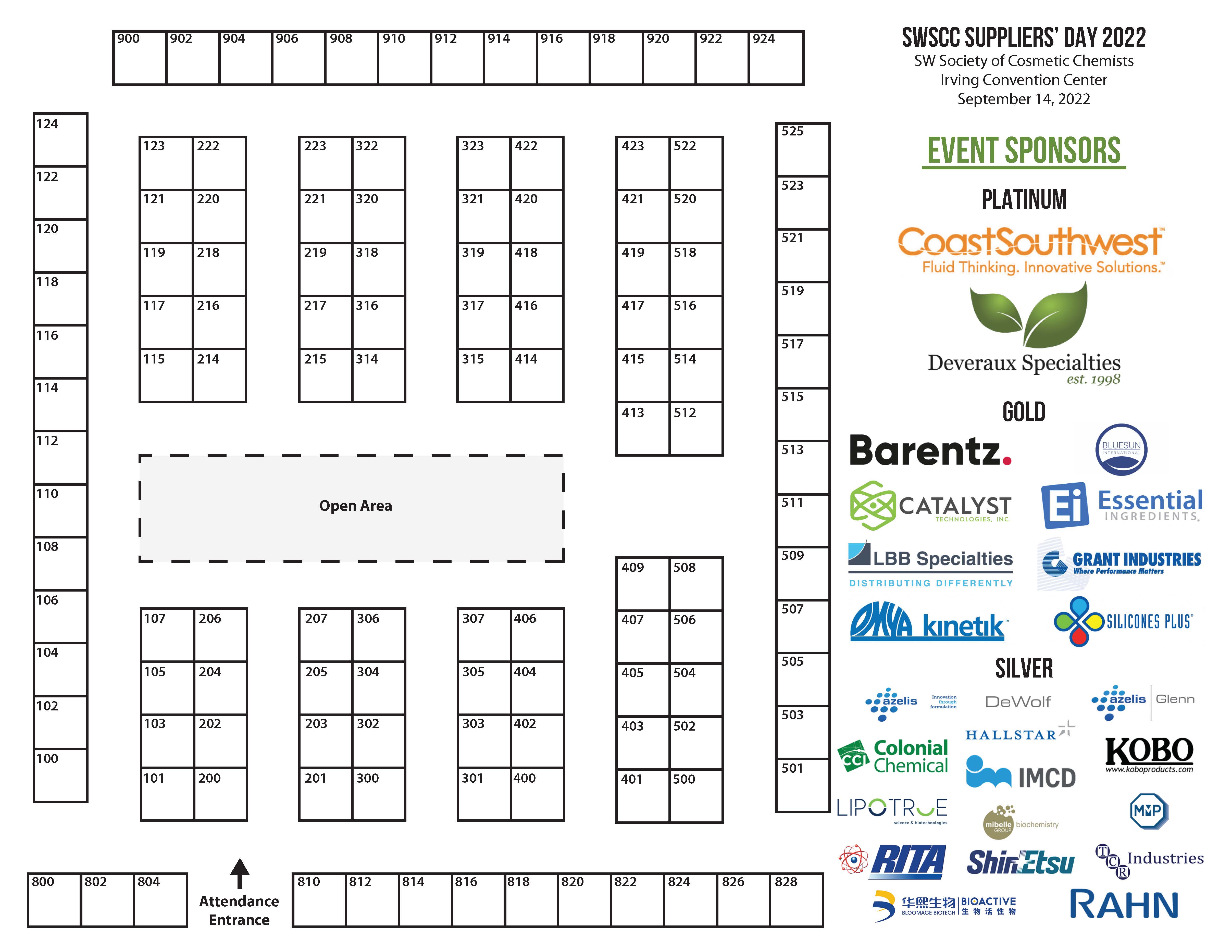 2022 Suppliers' Day Map and List